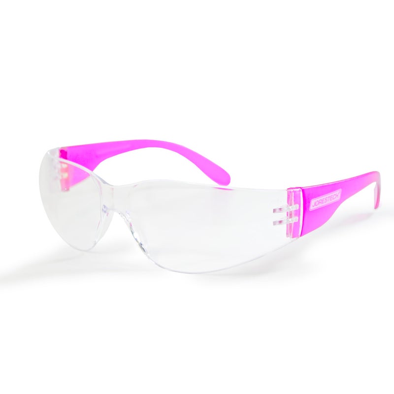 JORESTECH Eyewear Protective Safety Glasses, Polycarbonate Impact Resistant Lens Pack of 12 (Clear, Pink) - Image 2